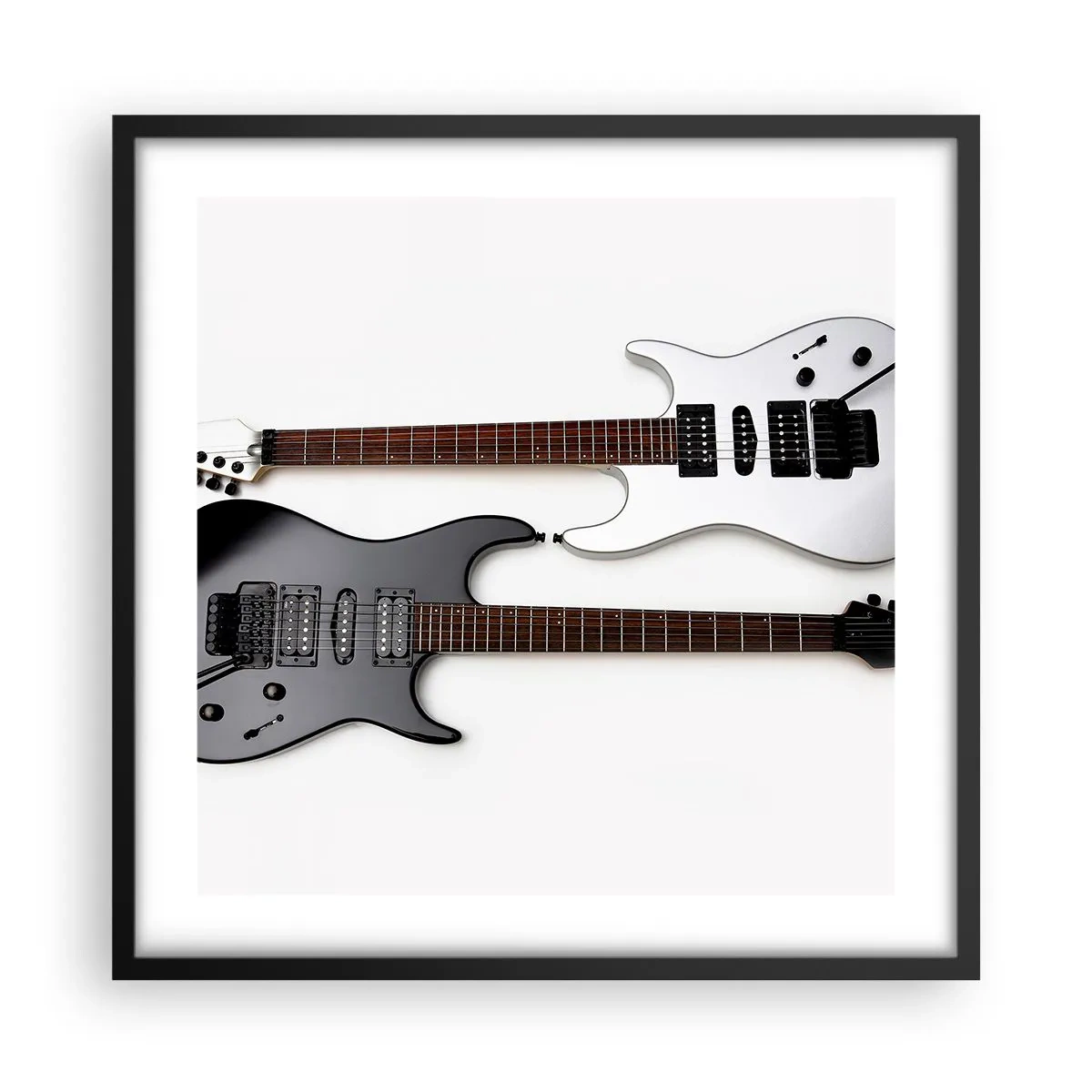 Affiche dans un cadre noir - Poster - Harmonie des formes - 50x50 cm