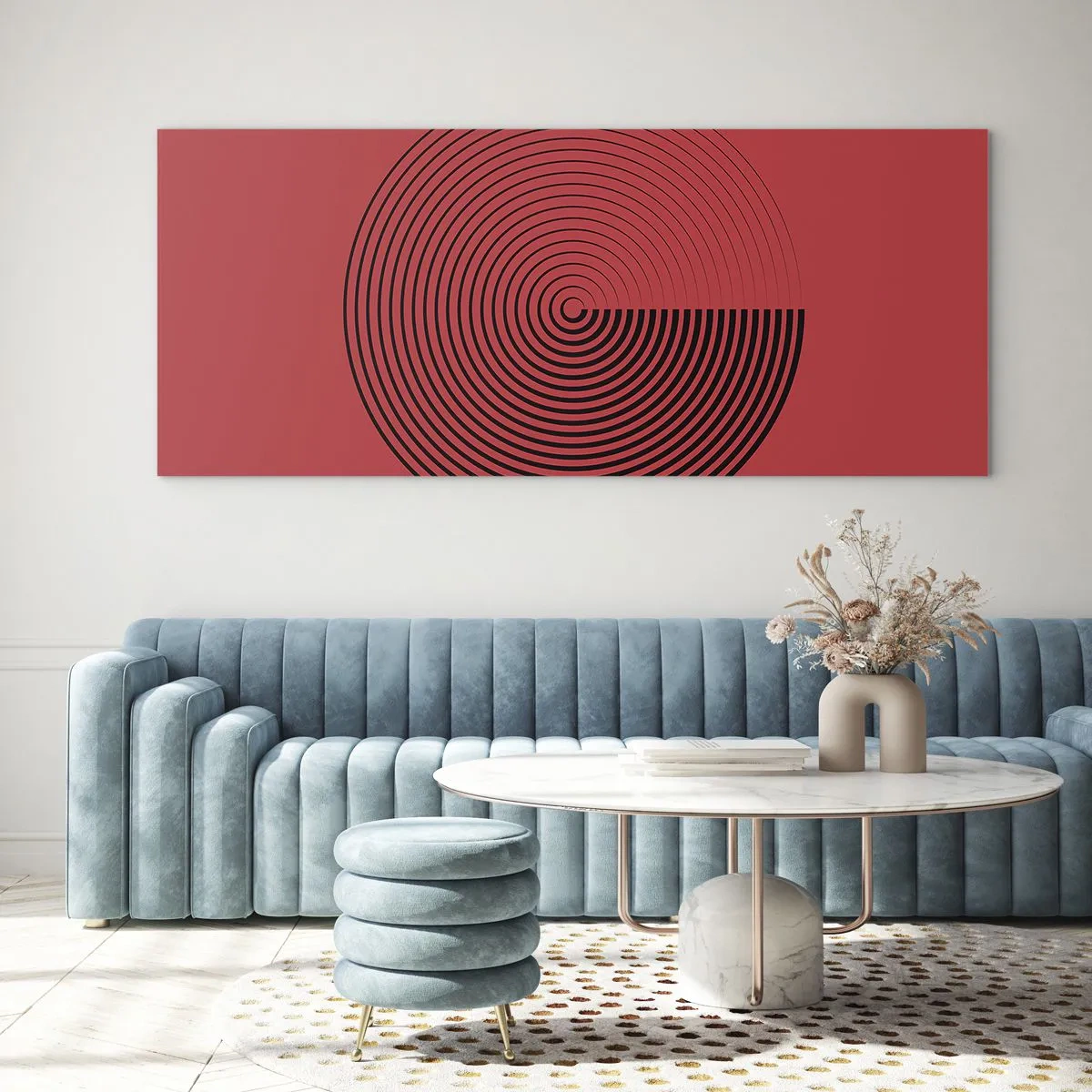 Impression sur verre - Image sur verre - Mouvement circulaire - 100x40 cm