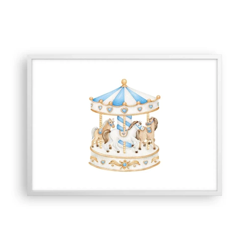 Affiche dans un cadre blanc - Poster - Douce enfance - 70x50 cm