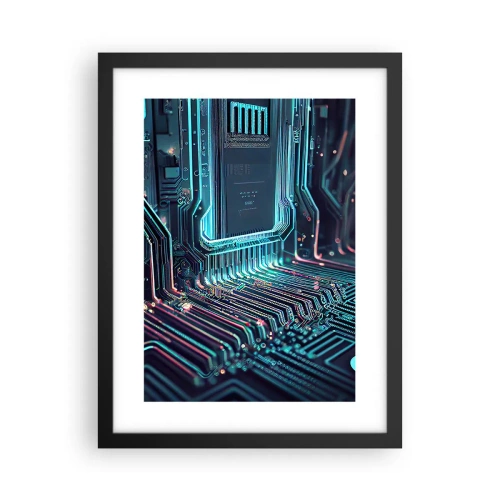 Affiche dans un cadre noir - Poster - Je pense comme ça… - 30x40 cm
