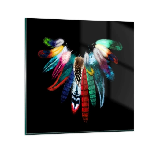 Impression sur verre - Image sur verre - Collier indien - 40x40 cm