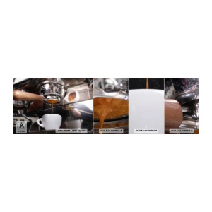 Échantillon de Papier Peint Autocollant Deluxe Sticker - Bon moment de la journée - Café, Cafetière, Barista - 100x30 cm