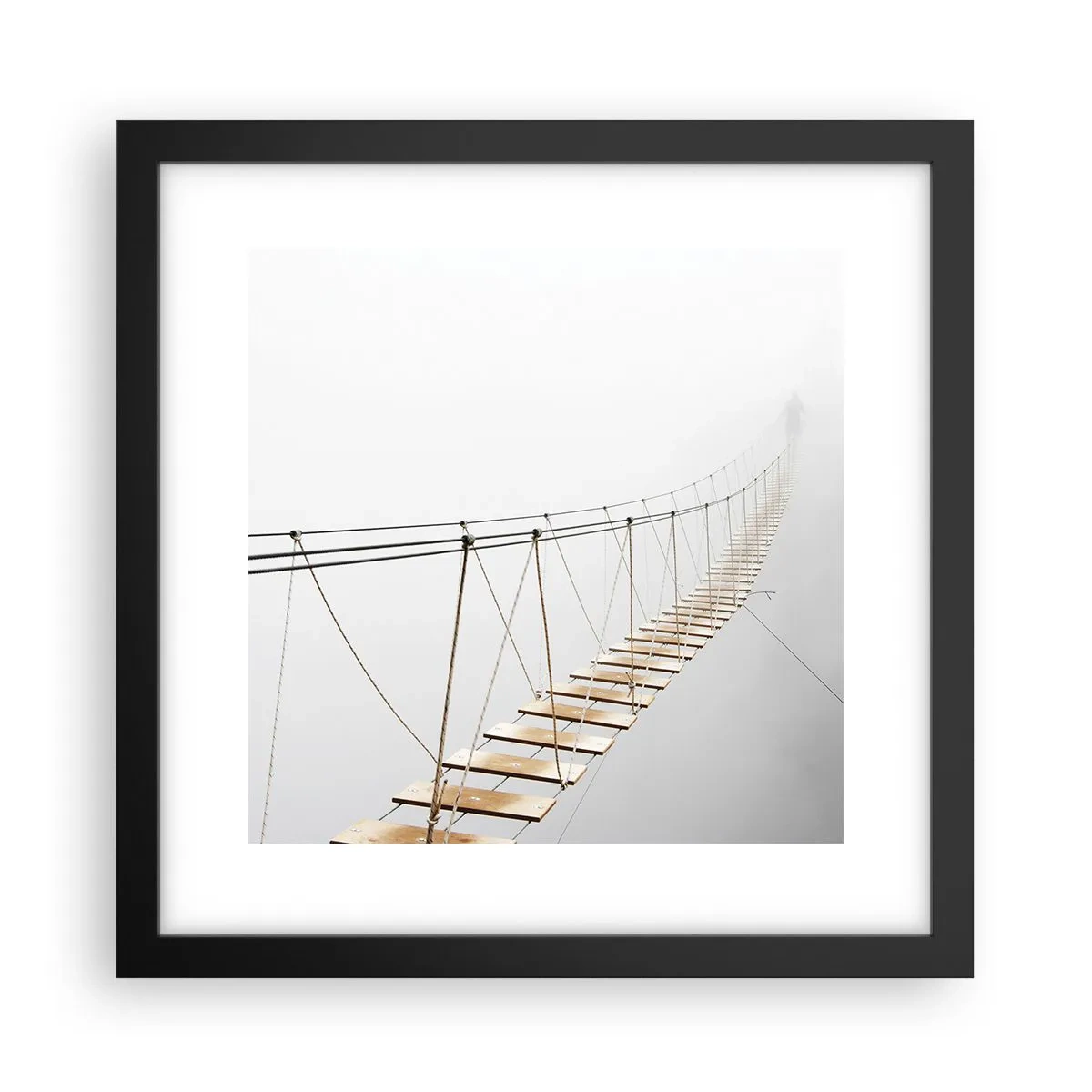 Affiche dans un cadre noir - Poster - Où cela va-t-il te mener? - 30x30 cm