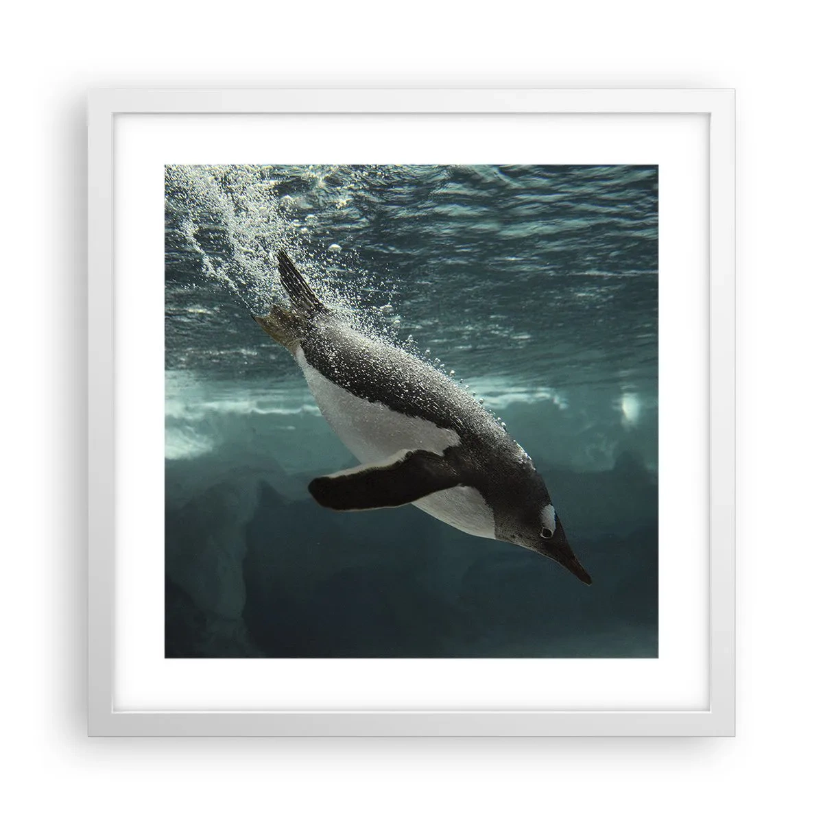 Affiche dans un cadre blanc - Poster - Bienvenue dans mon monde - 40x40 cm