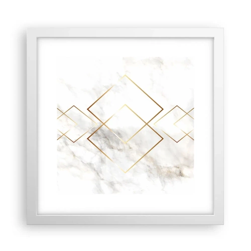 Affiche dans un cadre blanc - Poster - Vue à l'infini - 30x30 cm