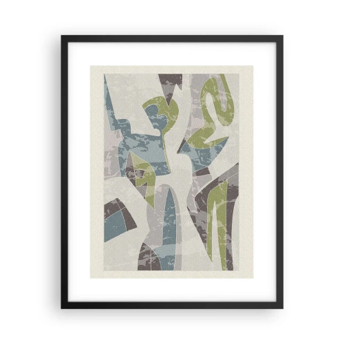 Affiche dans un cadre noir - Poster - Composition derrière la vitre - 40x50 cm