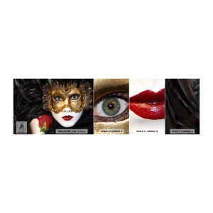 Échantillon De Papier Peint Standard Eco - Parce que la vie est un grand bal - Capot, Rose, lèvres rouges - 100x30 cm