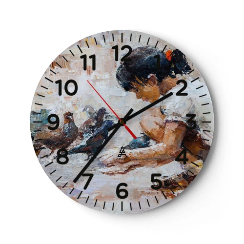 Horloge murale - Pendule murale - Les plus petits et les plus gentils - 30x30 cm