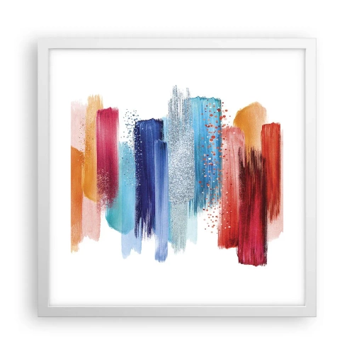 Affiche dans un cadre blanc - Poster - En haut et en bas - 40x40 cm