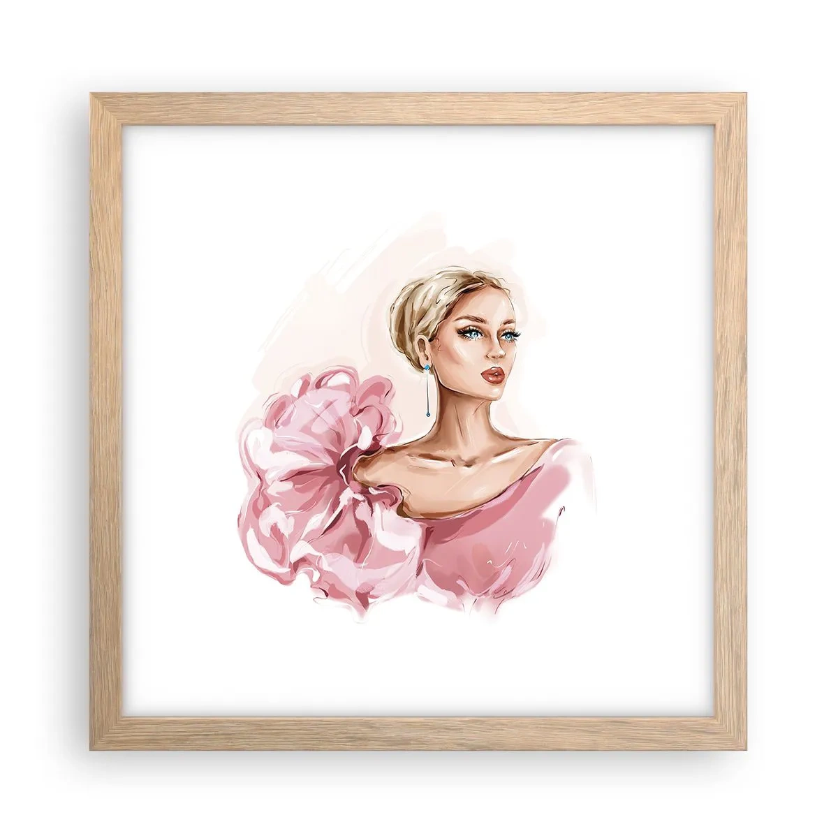 Affiche dans un chêne clair - Poster - Comme peinte... - 30x30 cm