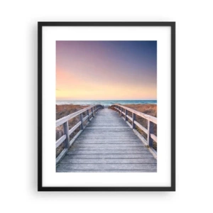 Affiche dans un cadre noir - Poster - Aurore baltique du soir - 40x50 cm