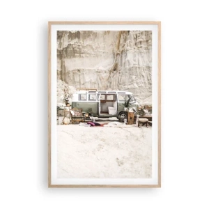 Affiche dans un chêne clair - Poster - Il est temps de commencer le voyage - 61x91 cm