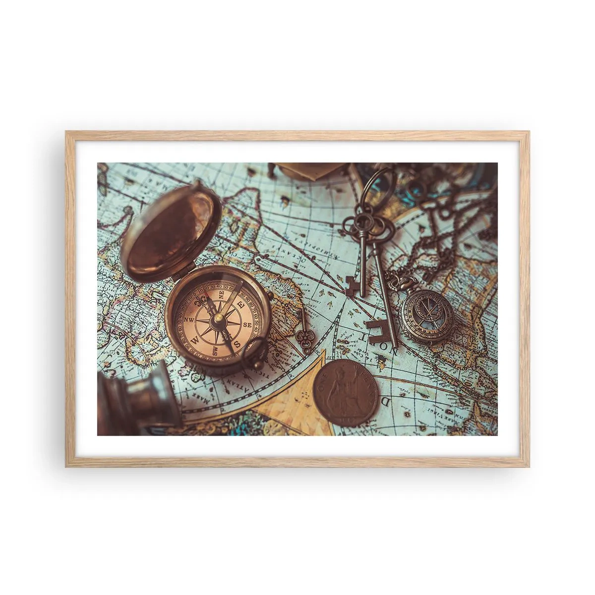 Affiche dans un chêne clair - Poster - Pour ceux qui recherche l'aventure - 70x50 cm