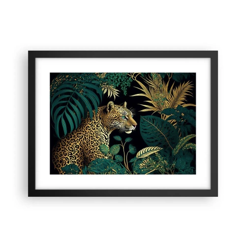 Affiche dans un cadre noir - Poster - Un hôte dans la jungle - 40x30 cm