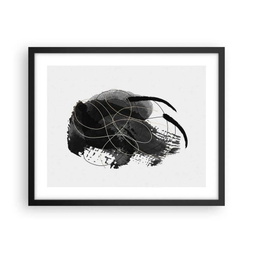 Affiche dans un cadre noir - Poster - Fait de noir - 50x40 cm