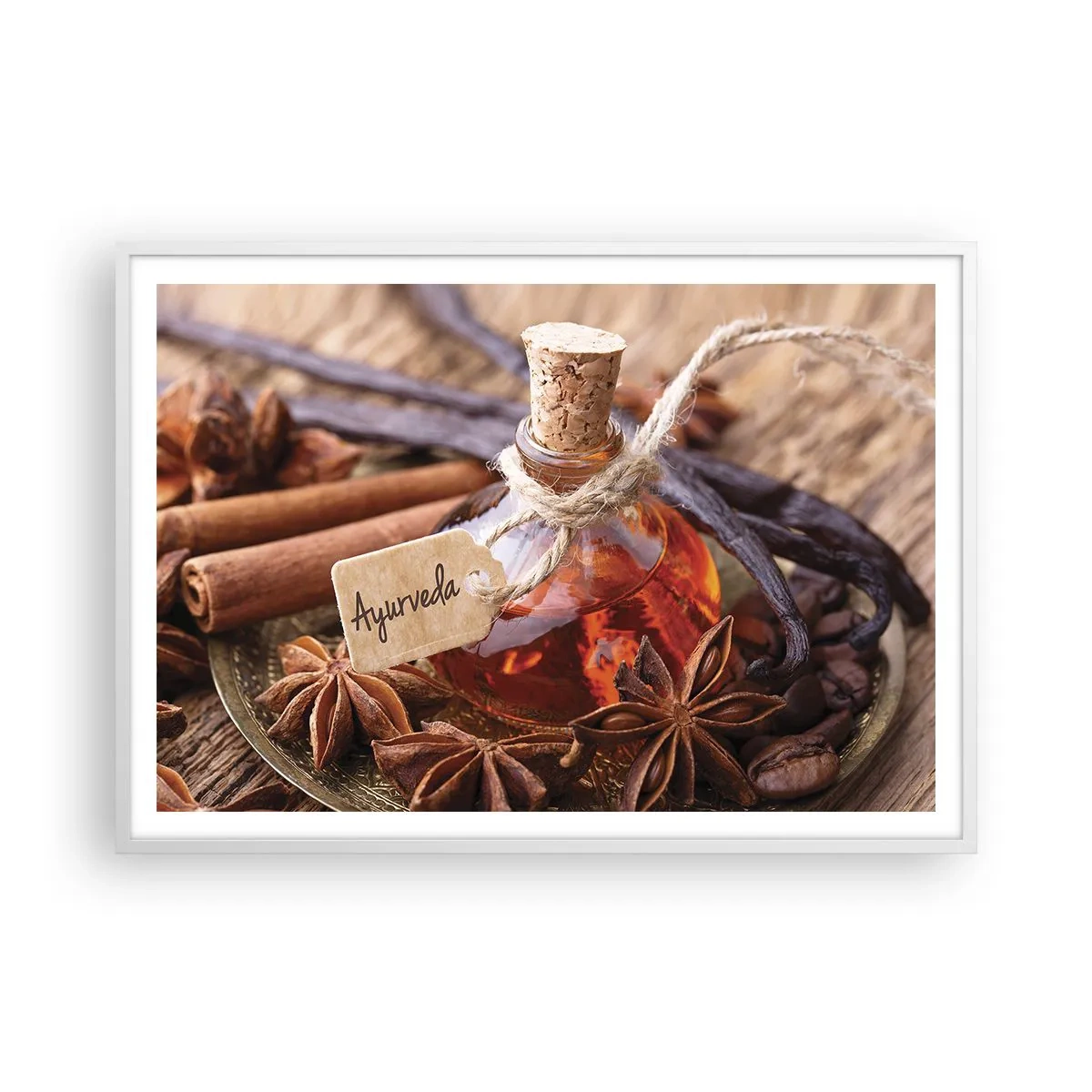 Affiche dans un cadre blanc - Poster - Vers l'unité du corps et de l'esprit - 100x70 cm