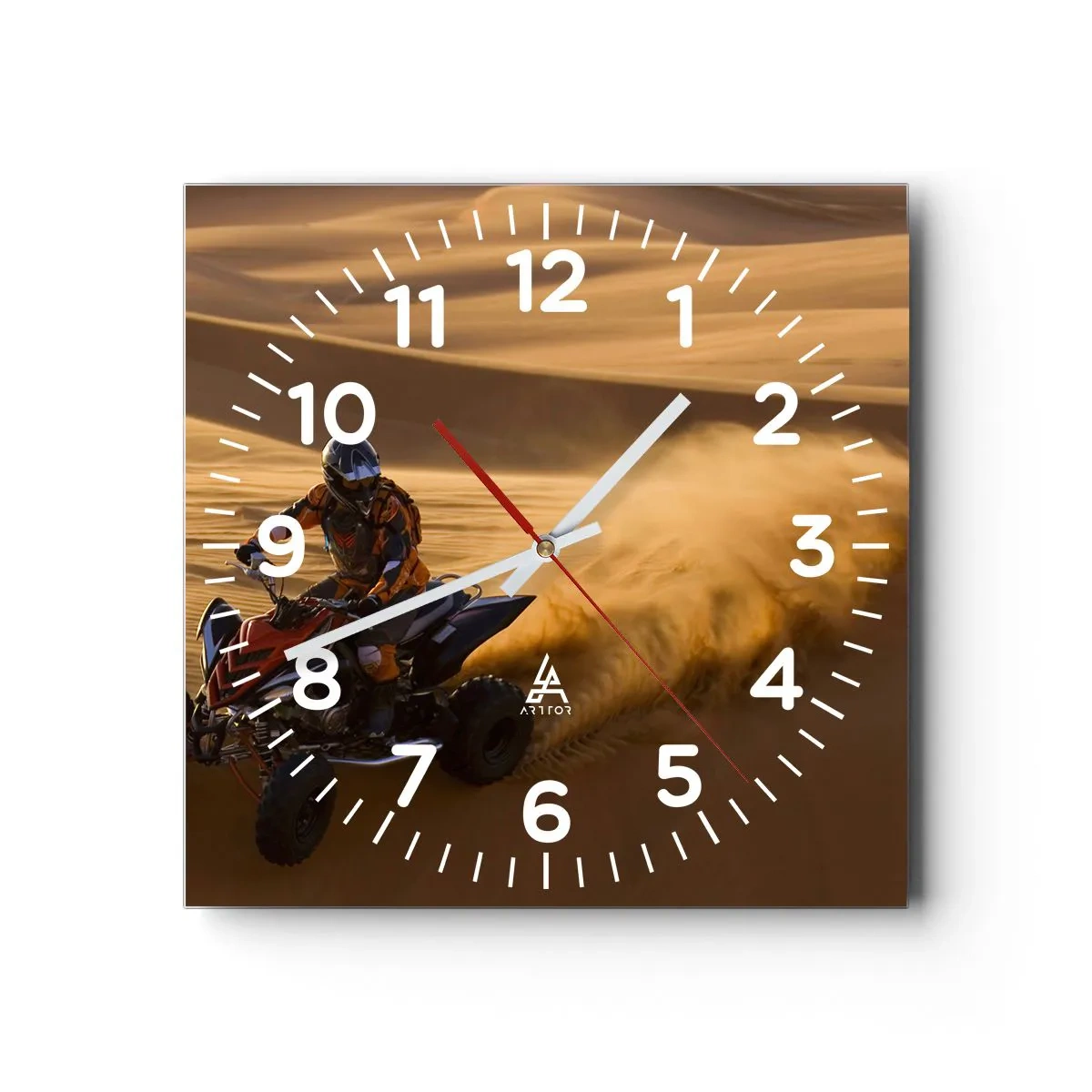 Horloge murale - Pendule murale - Sur les vagues de sable - 40x40 cm