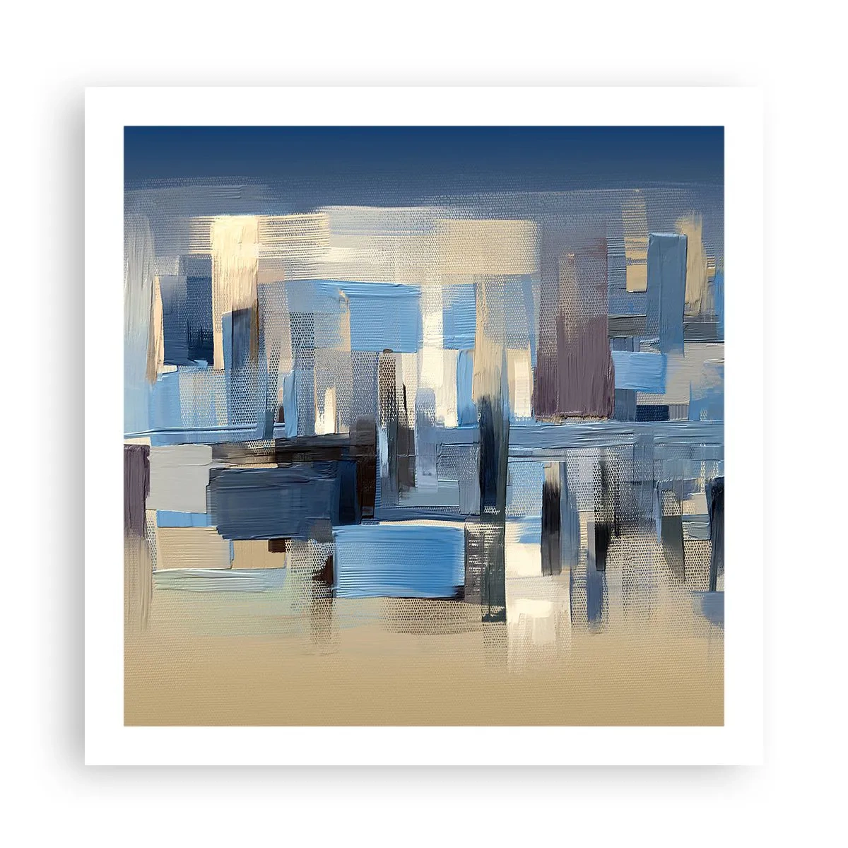 Affiche - Poster - Construction bleue - 60x60 cm