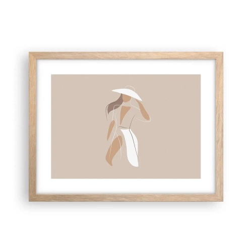 Affiche dans un chêne clair - Poster - Lea mode est un jeu - 40x30 cm