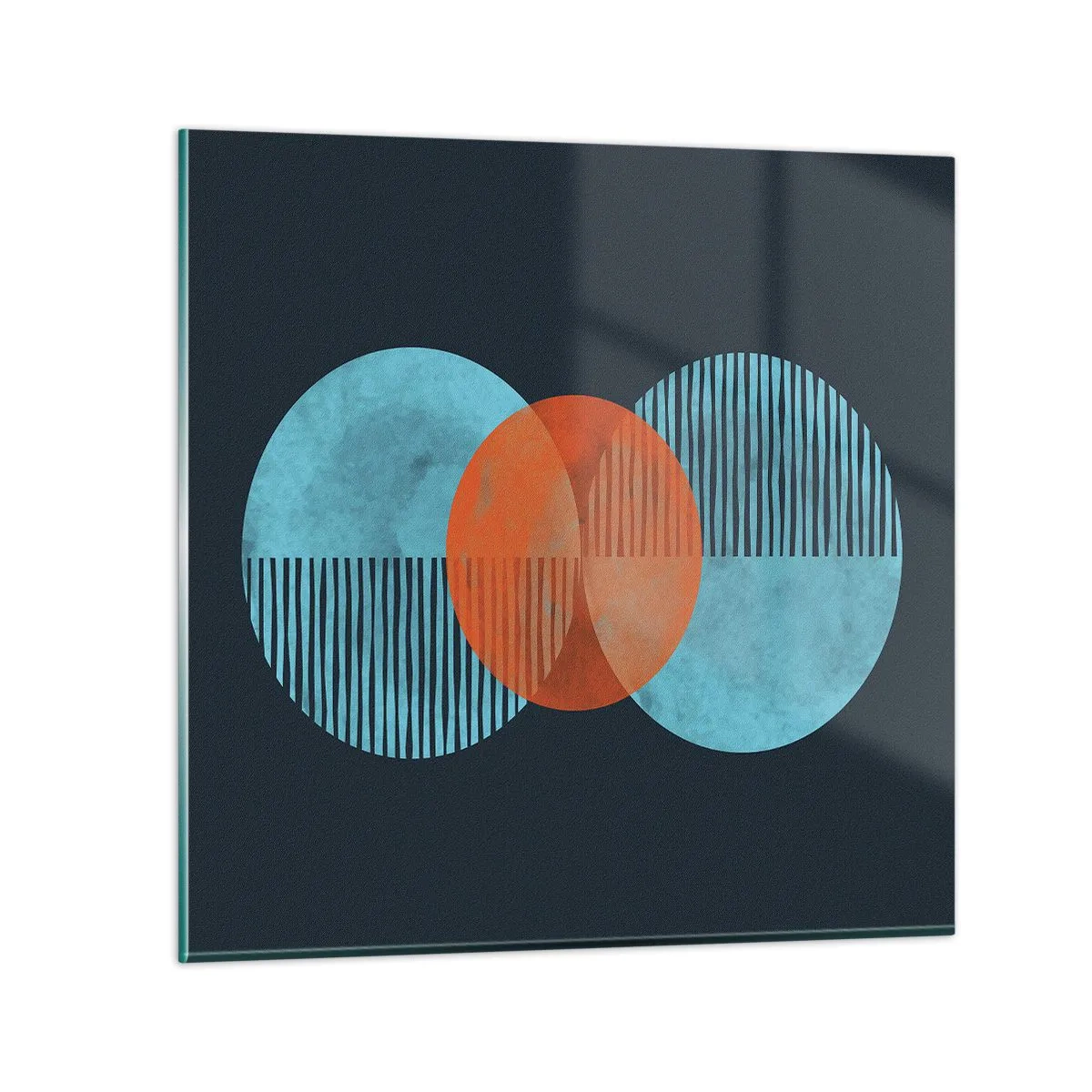 Impression sur verre - Image sur verre - Composition symétrique - 40x40 cm