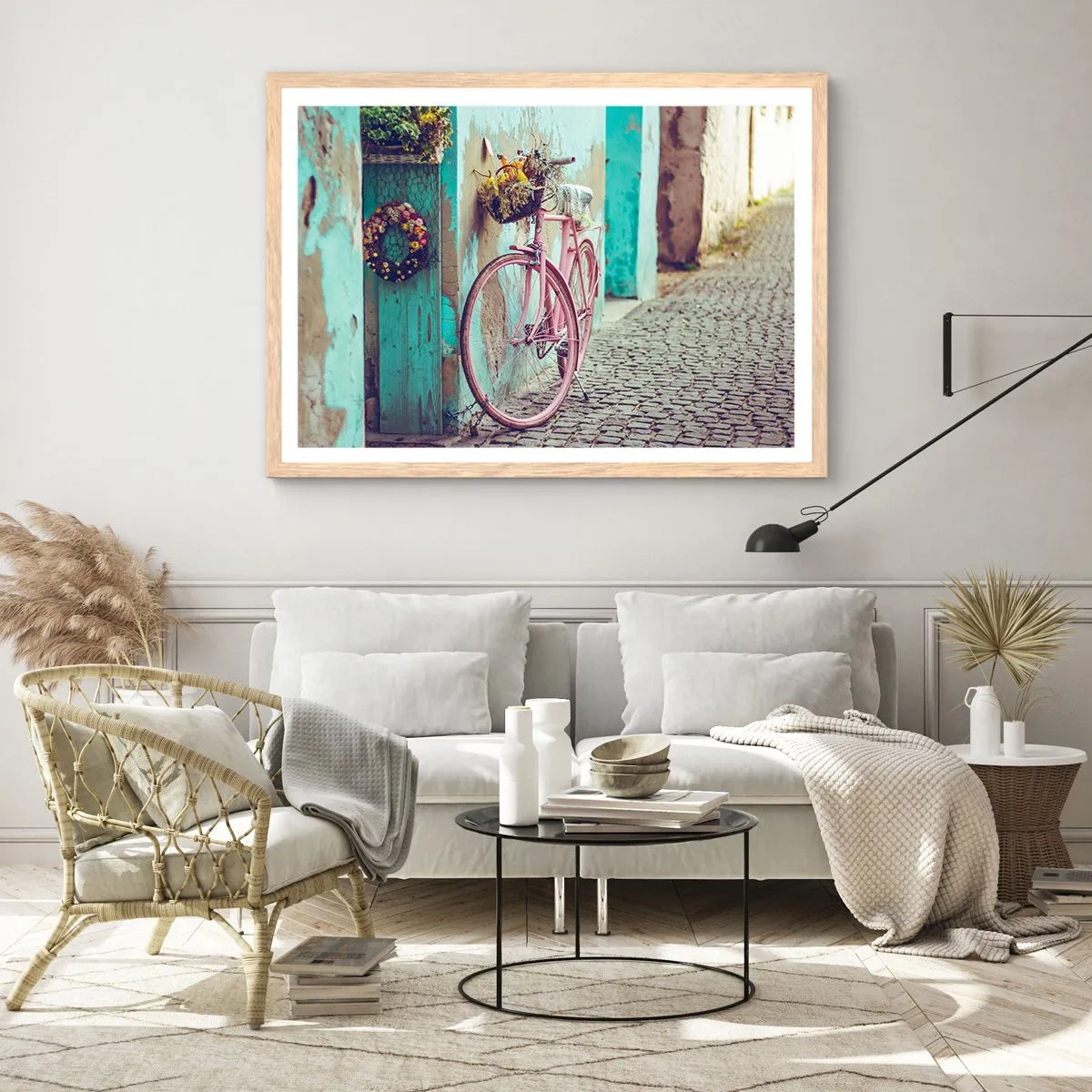 Affiche dans un chêne clair - Poster - Je reviens tout de suite - 100x70 cm