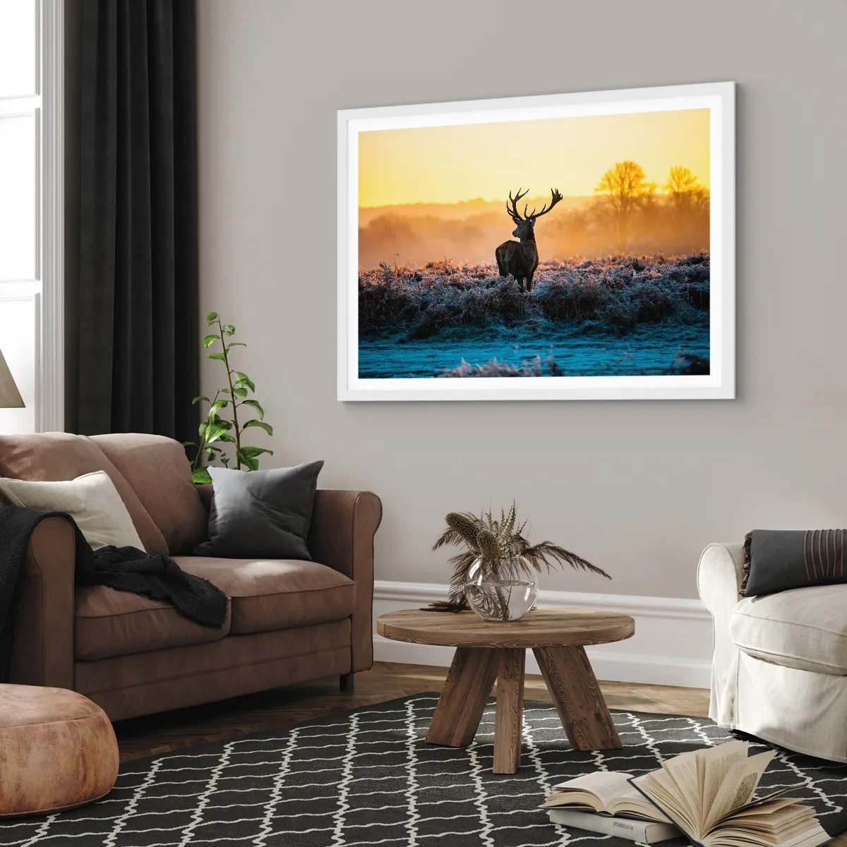 Affiche dans un cadre blanc - Poster - Couronné pour sa succession - 100x70 cm