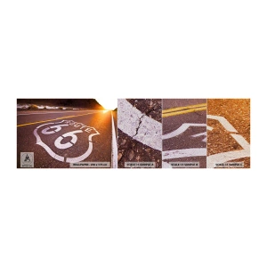 Échantillon de Papier Peint Premium Sand - Célèbre Route 66 - Etats-Unis, Automobile, Route 66 - 100x30 cm