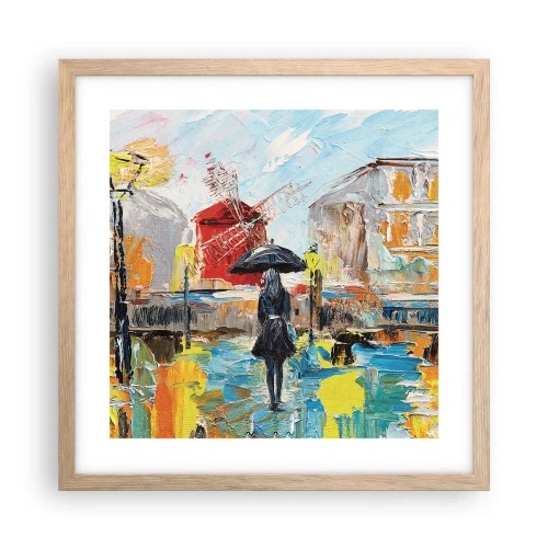 Affiche dans un chêne clair - Poster - Légende parisienne - 40x40 cm