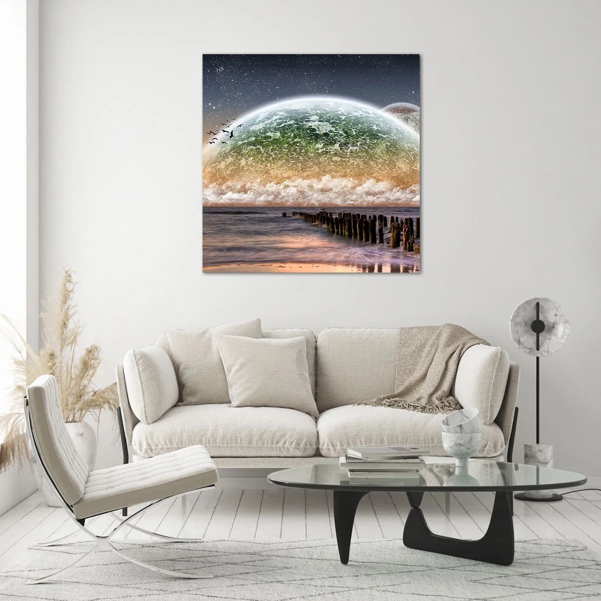 Impression sur verre - Image sur verre - Et le monde est sorti de l'eau - 40x40 cm