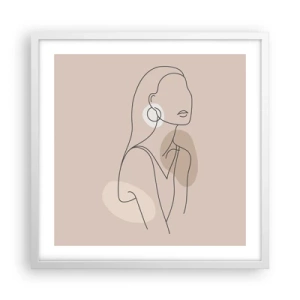 Affiche dans un cadre blanc - Poster - Icone féminin - 50x50 cm