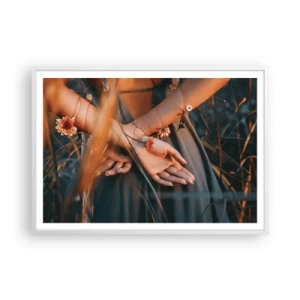 Affiche dans un cadre blanc - Poster - Liée à la nature - 100x70 cm