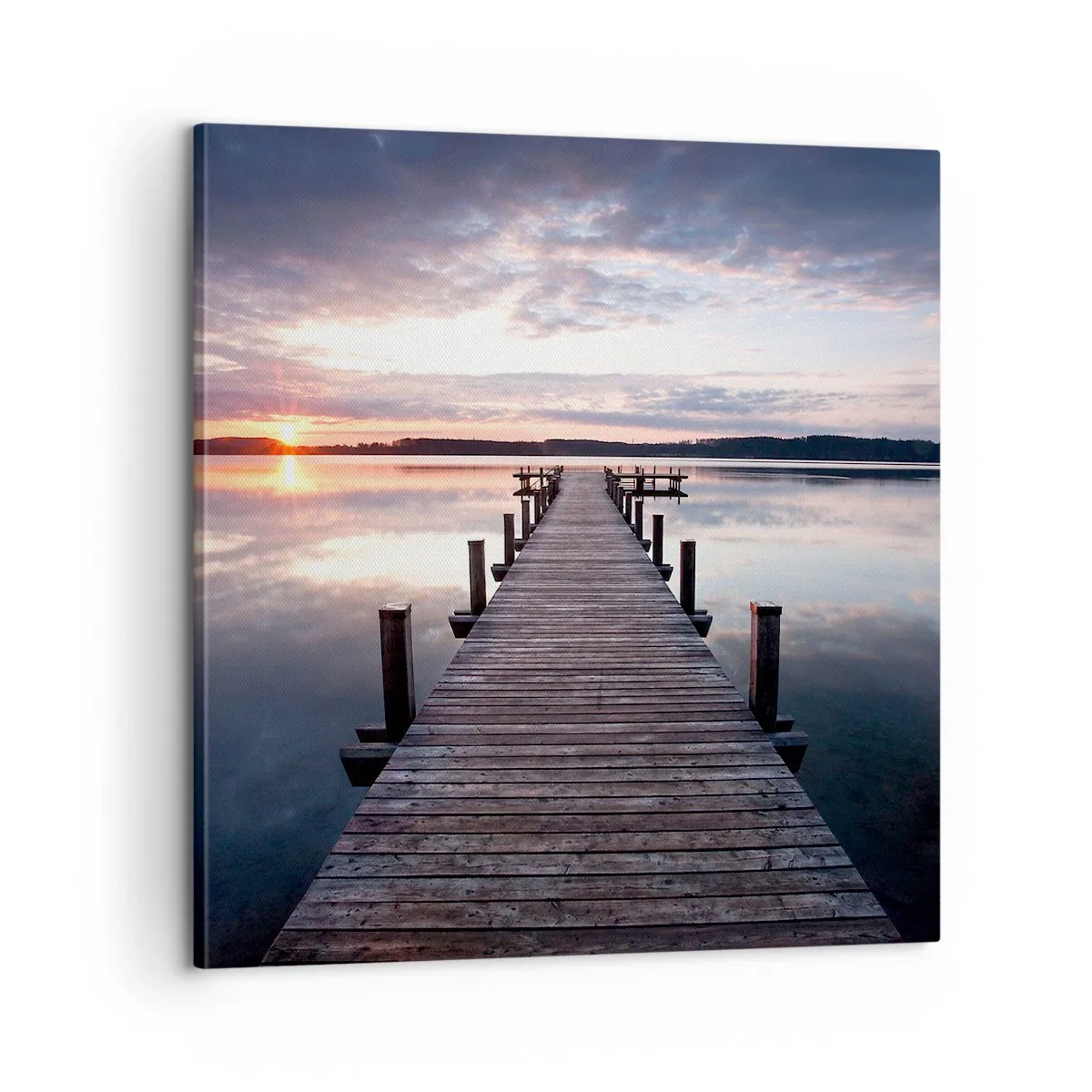 Impression sur toile - Image sur toile - Une frontière tranquille entre le jour et la nuit - 60x60 cm