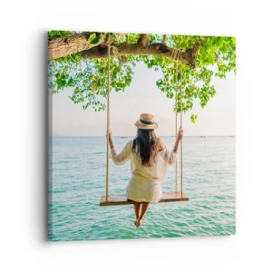 Impression sur toile - Image sur toile - La vie est belle - 30x30 cm