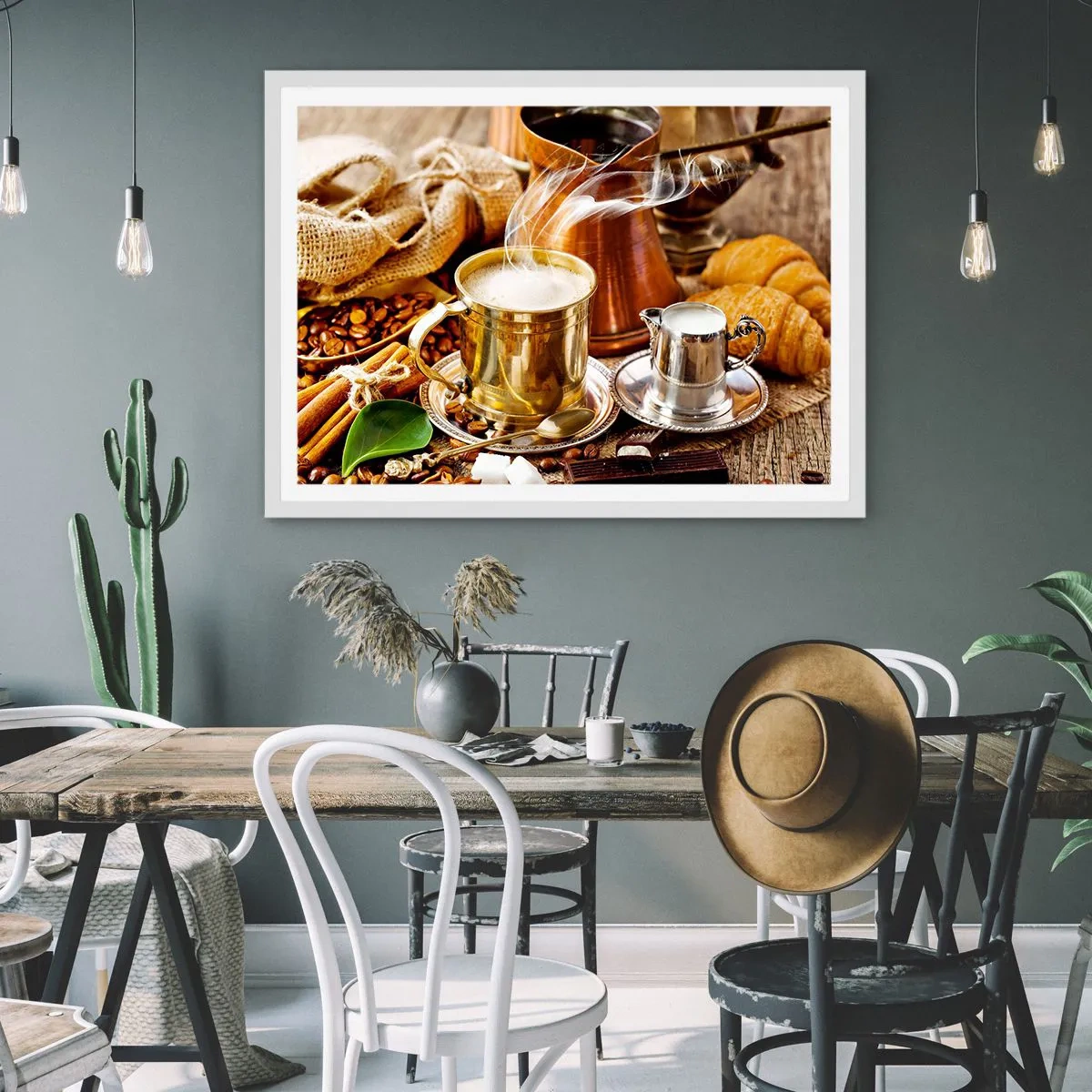 Affiche dans un cadre blanc - Poster - Bonne journée! - 100x70 cm