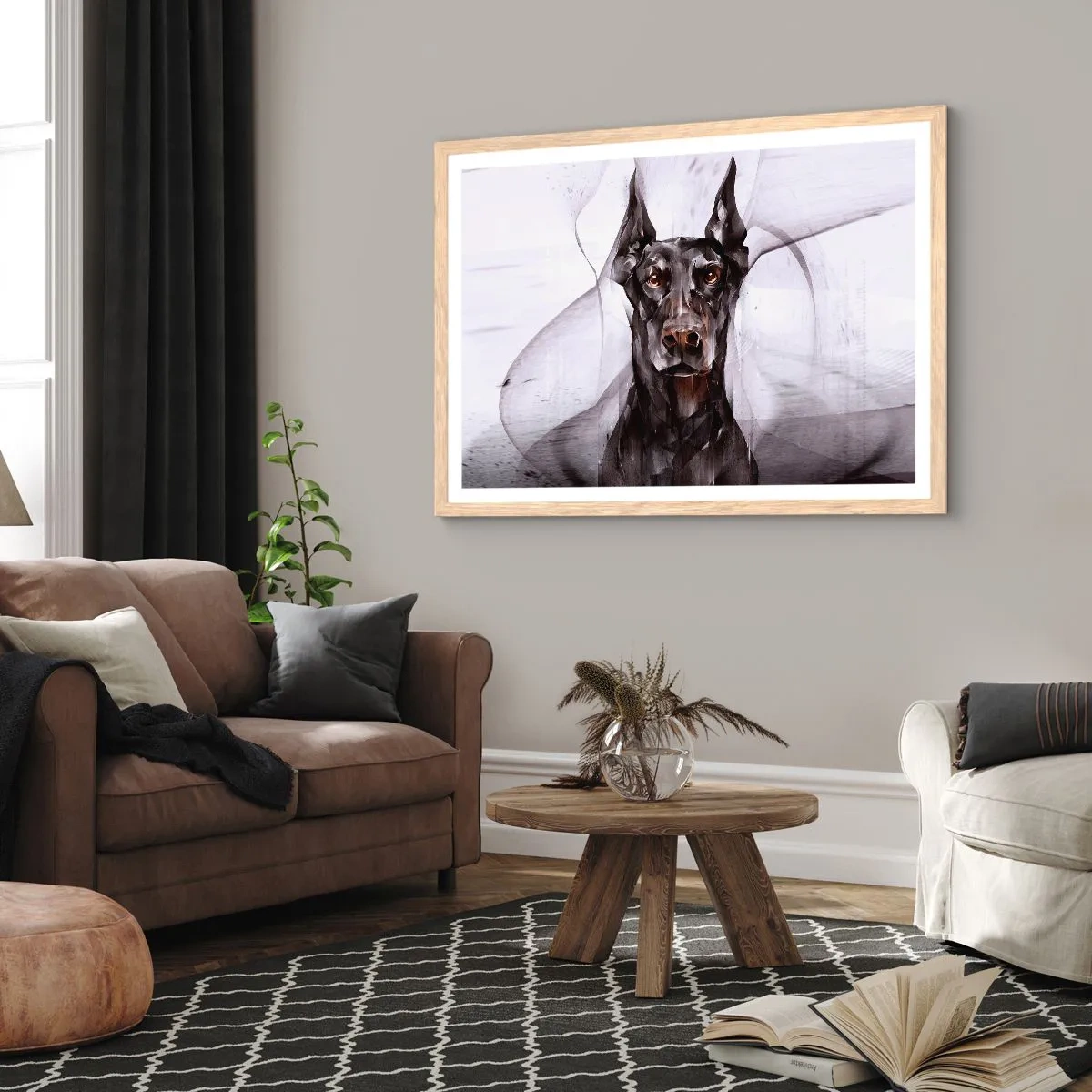 Affiche dans un chêne clair - Poster - Né noble - 91x61 cm