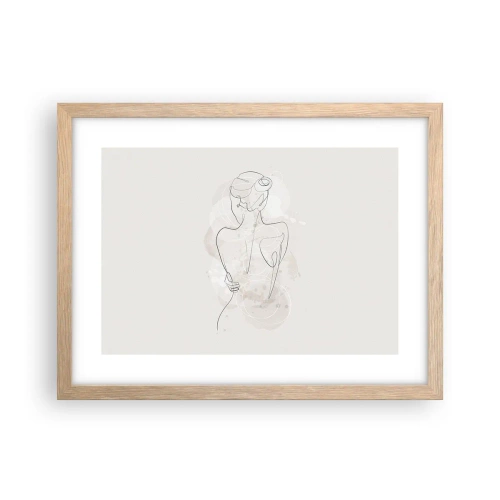 Affiche dans un chêne clair - Poster - Comme un instrument sensible - 40x30 cm