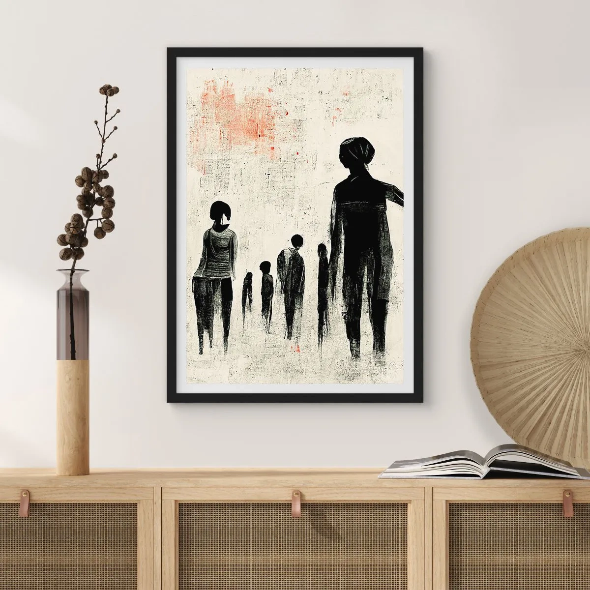 Affiche dans un cadre noir - Poster - Contre la solitude - 40x50 cm