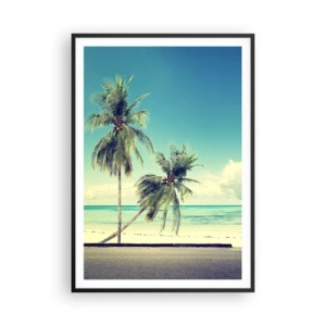 Affiche dans un cadre noir - Poster - Il est temps de commencer les vacances - 70x100 cm