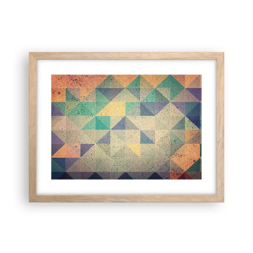 Affiche dans un chêne clair - Poster - République des triangles - 40x30 cm