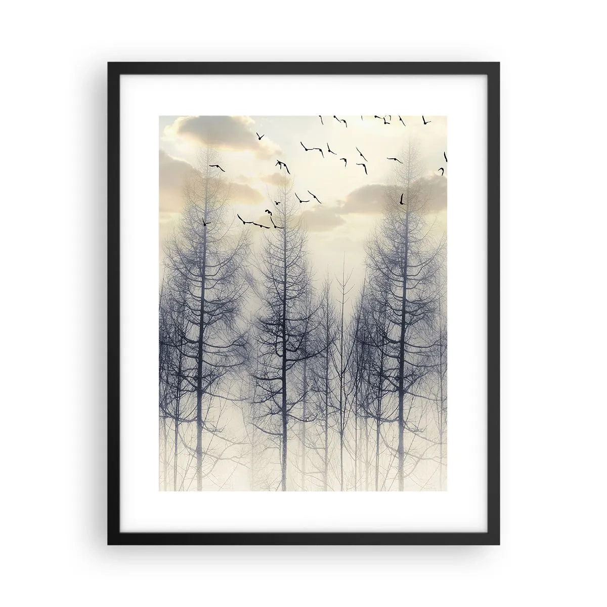 Affiche dans un cadre noir - Poster - L'âme de la forêt - 40x50 cm