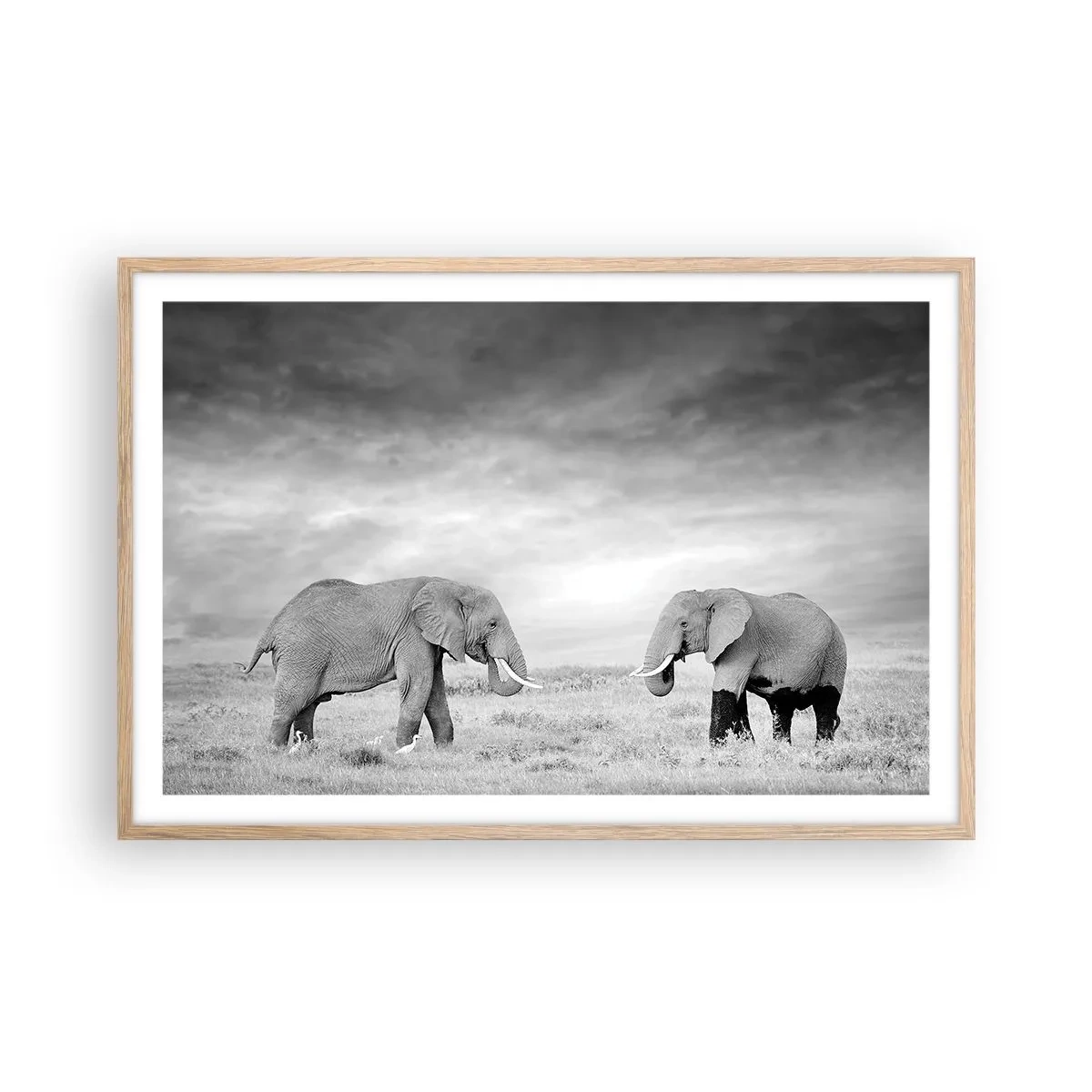 Affiche dans un chêne clair - Poster - Le gris est beau - 91x61 cm