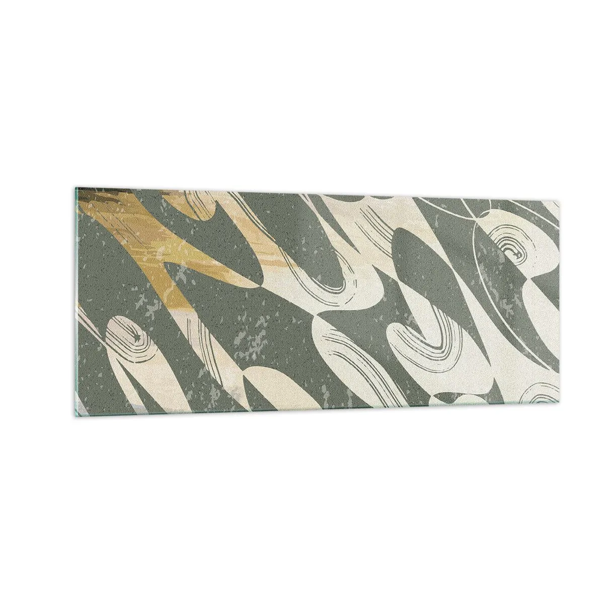 Impression sur verre - Image sur verre - Abstraction rythmique - 100x40 cm