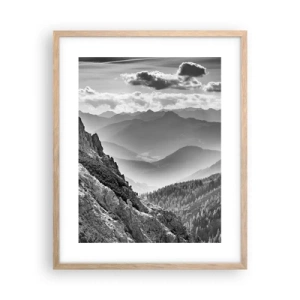 Affiche dans un chêne clair - Poster - Jusqu'à l'horizon - 40x50 cm