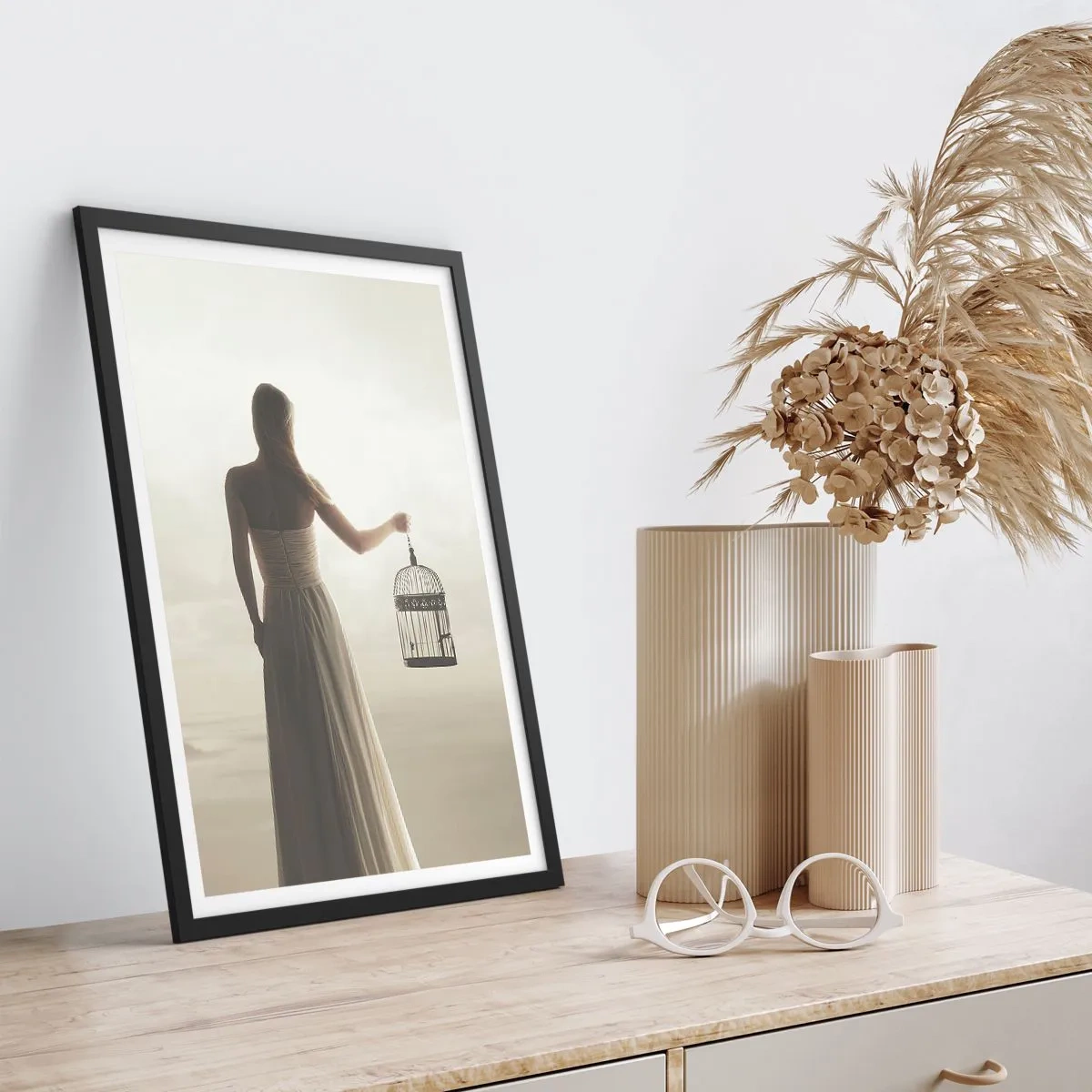 Affiche dans un cadre noir - Poster - Soi libre - 70x100 cm