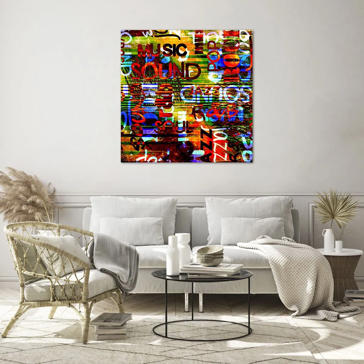 Impression sur verre - Image sur verre - Toutes les nuances du son - 70x70 cm