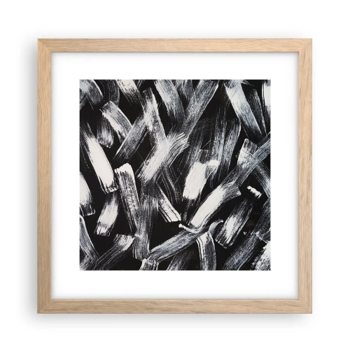 Affiche dans un chêne clair - Poster - L'abstraction dans l'esprit industriel - 30x30 cm