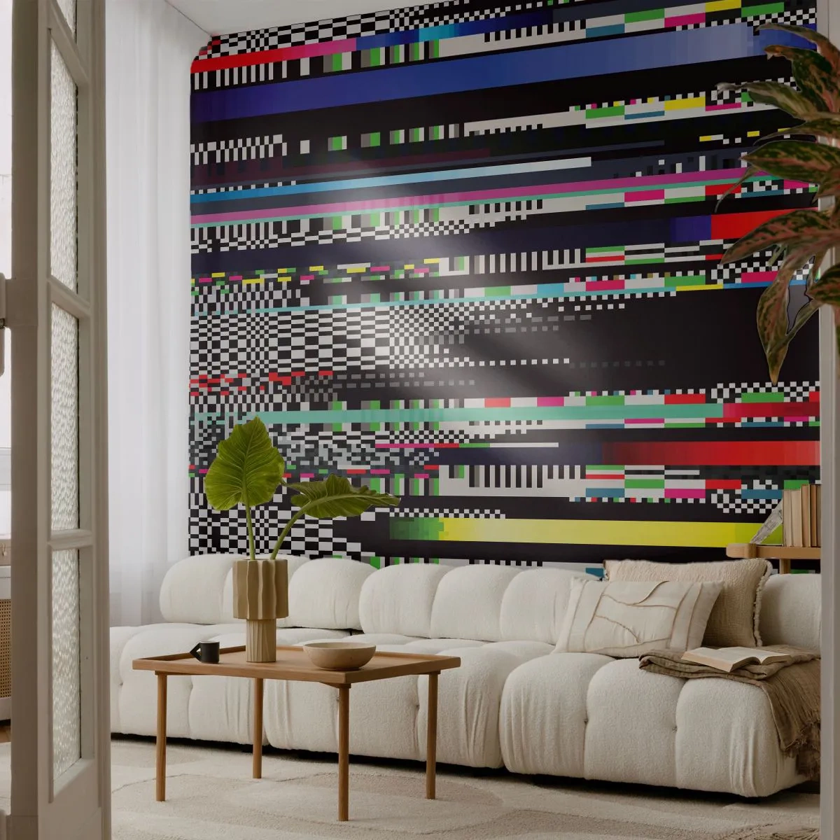 Papier Peint Photo Premium Canvas - L'image de contrôle de la réalité - Abstraction, Morceau, Bruit numérique - 250x175 cm