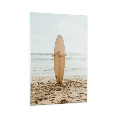 Impression sur verre - Image sur verre - Pour l'amour des vagues - 80x120 cm