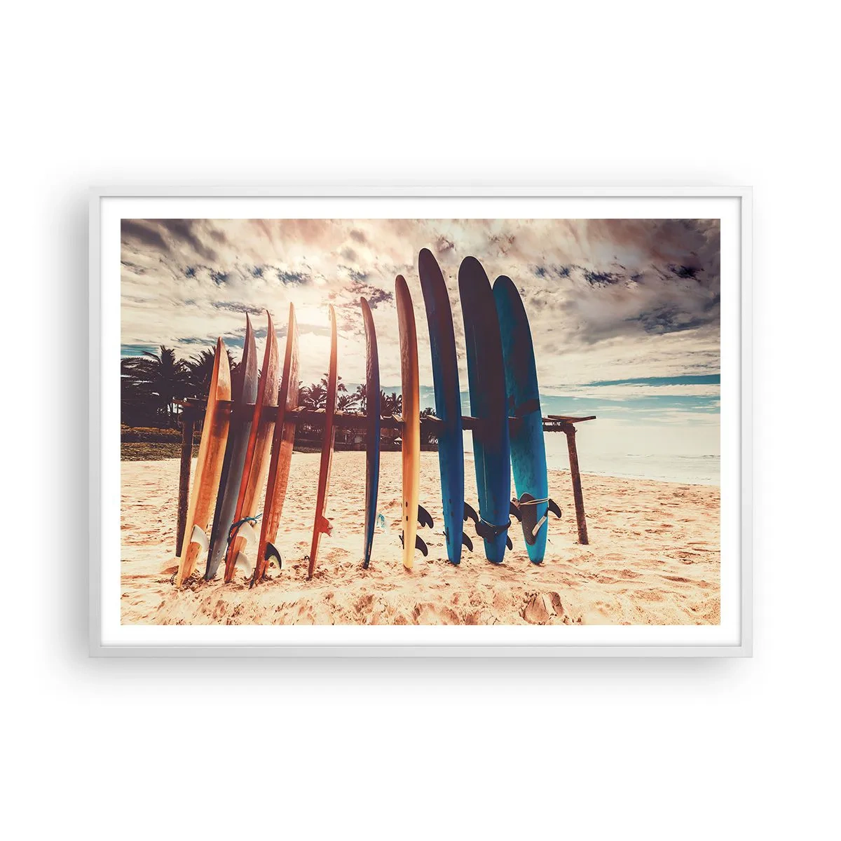 Affiche dans un cadre blanc - Poster - Bonne nuit, à demain - 100x70 cm