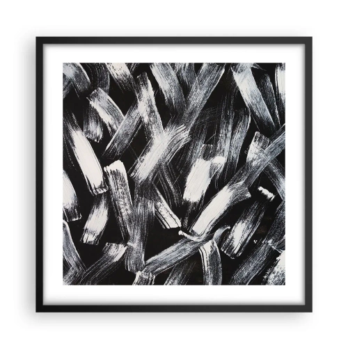 Affiche dans un cadre noir - Poster - L'abstraction dans l'esprit industriel - 50x50 cm